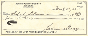 First Poetry Paycheck