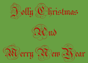 Jolly Christmas and Merry New Year