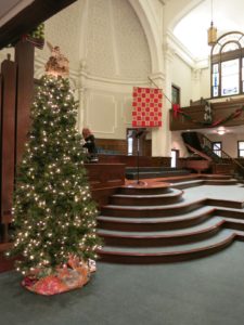 Holiday Performances: Christmas Tree Beside the Stage