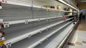 Empty Supermarket Aisle